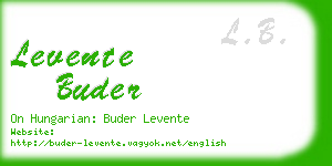 levente buder business card